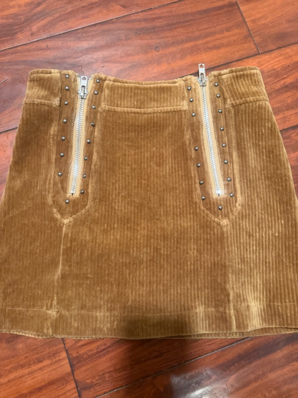 POL Corduroy Mini Skirt in Camel Brown - Picture 8 of 8